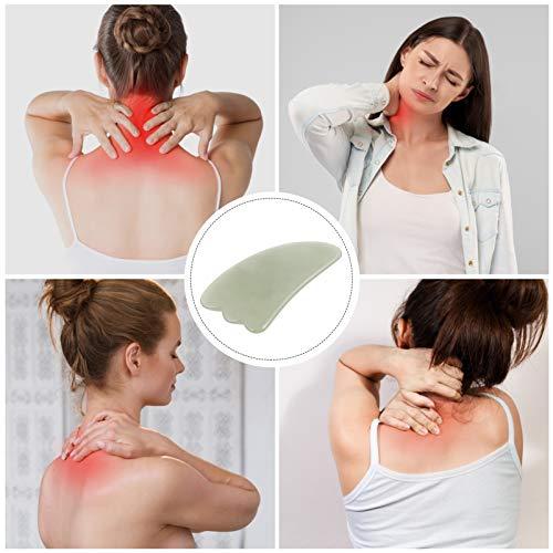 Artibetter ARTIBETTER Jade Face Massage Quartz Guasha Face Massage Tool Anti- aging Beauty Therapy for Skin Rejuvenation Face Scraping Tool for Women Green