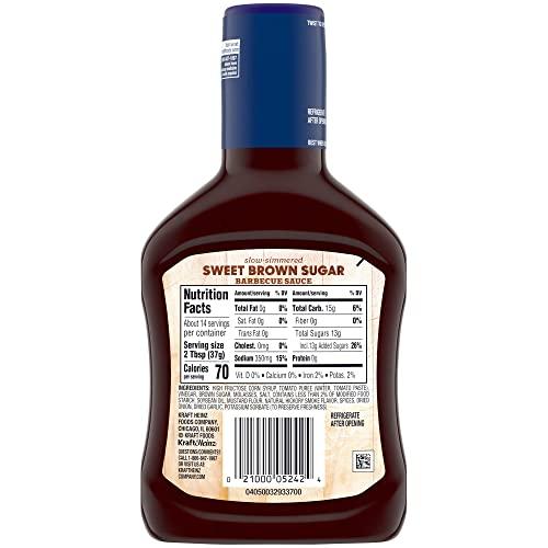 Kraft Kraft Sweet Brown Sugar Slow Simmered Barbecue Sauce, 510 g