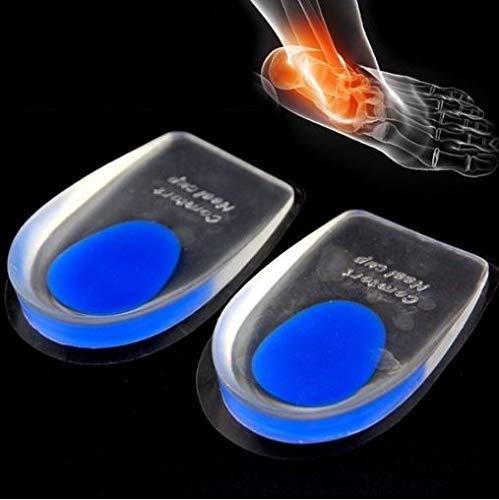 HINGOL HINGOL Gel Heel Cups Plantar Fasciitis Inserts - Silicone Gel Heel Pads for Heel Pain, Bone Spur & Achilles Pain, Gel Heel Cushions and Cups, Pad & Shock Absorbing Support
