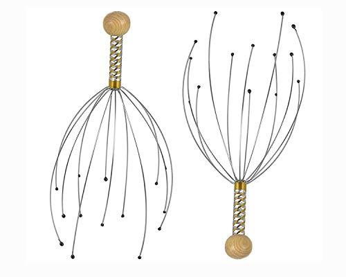 RAJA DHIRAJ RAJA DHIRAJ Bokoma Hand Held Scalp Head Massager Pain Relief- Set Of 2