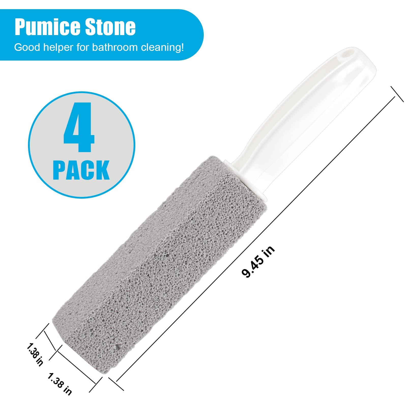 Nonley Pumice Cleaning Stone with Handle Toilet Bowl Cleaner Hard Water Ring Remover for Bath Pool Kitchen Household Cleaning 2 Pack