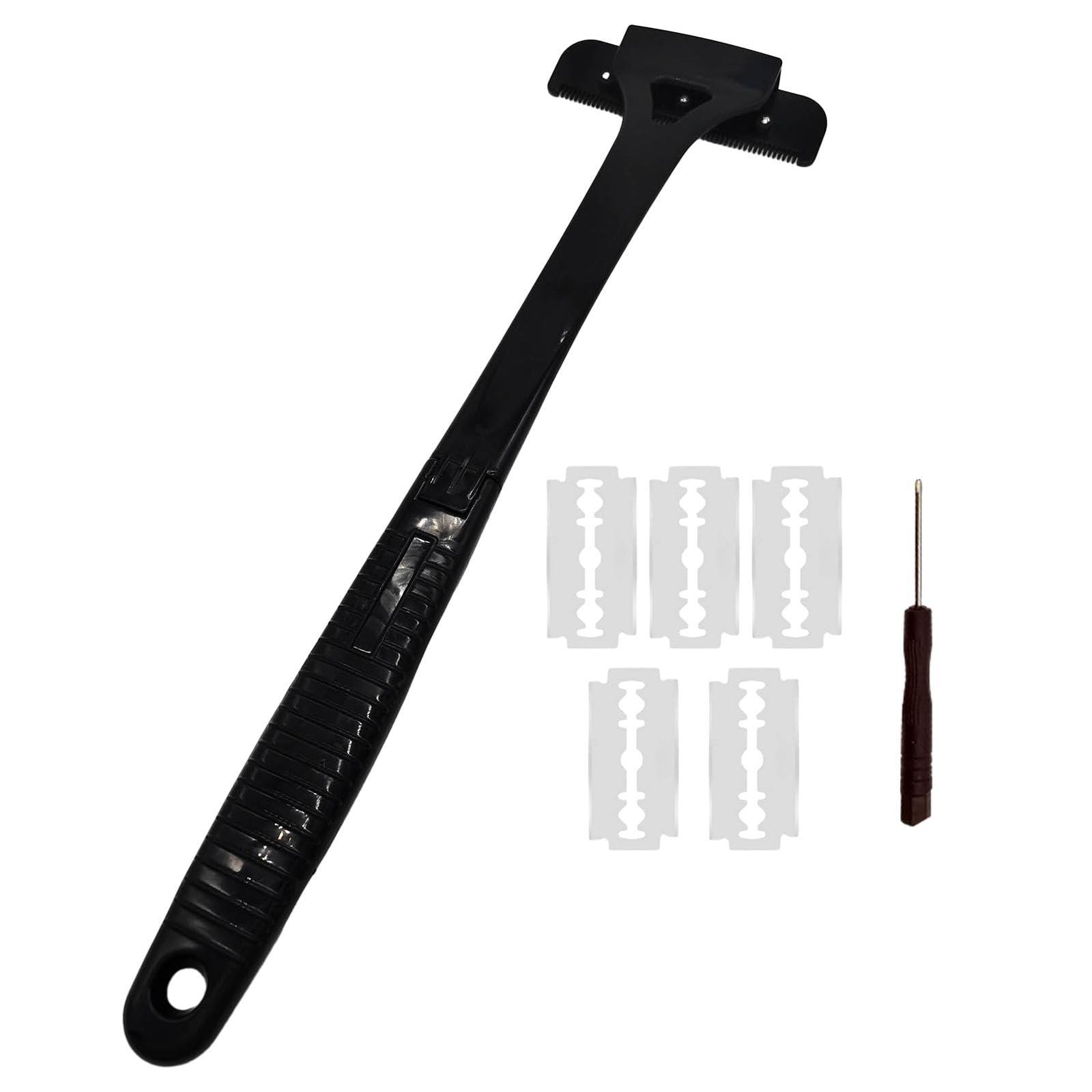 SECRET DESIRE SECRET DESIRE Back Shaver for Men Back Scratcher Leg Ergonomic Handle Body Shaver black