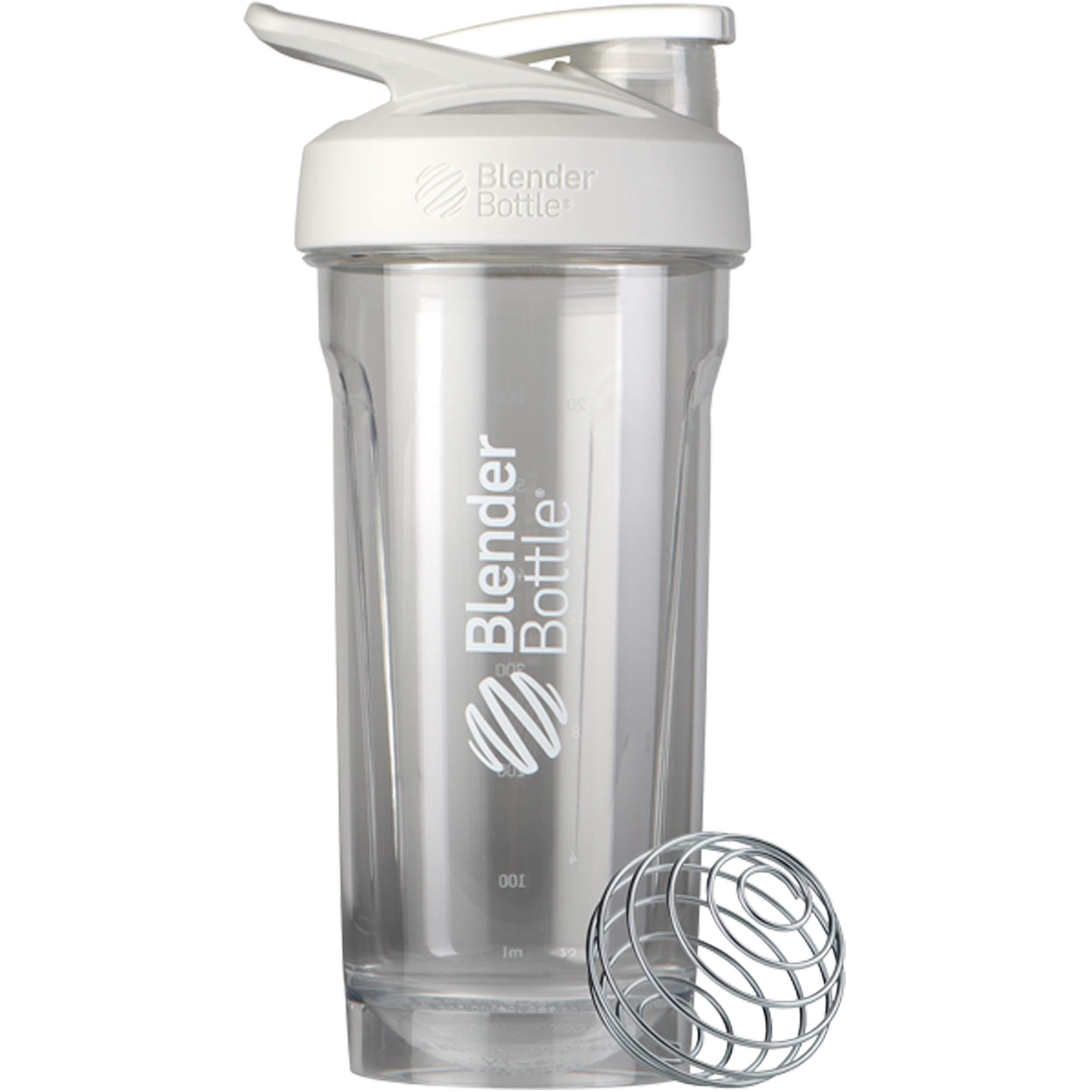 Blender Bottle BlenderBottle Strada Shaker Cup Perfect for Protein Shakes and Pre Workout, 28-Ounce, White