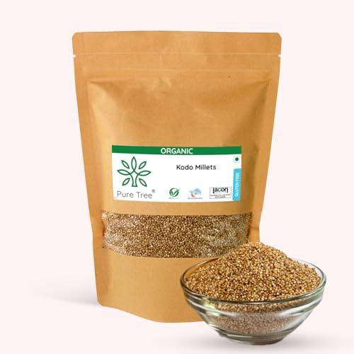 Pure Tree Pure Tree Certified Organic Kodo Millet | 900 g | Kodo Millet Arikelu Organic Millets | Cow Grass Gluten-Free Kodra Millet | Millet Rice Unpolished Millets For Upma, Dosa