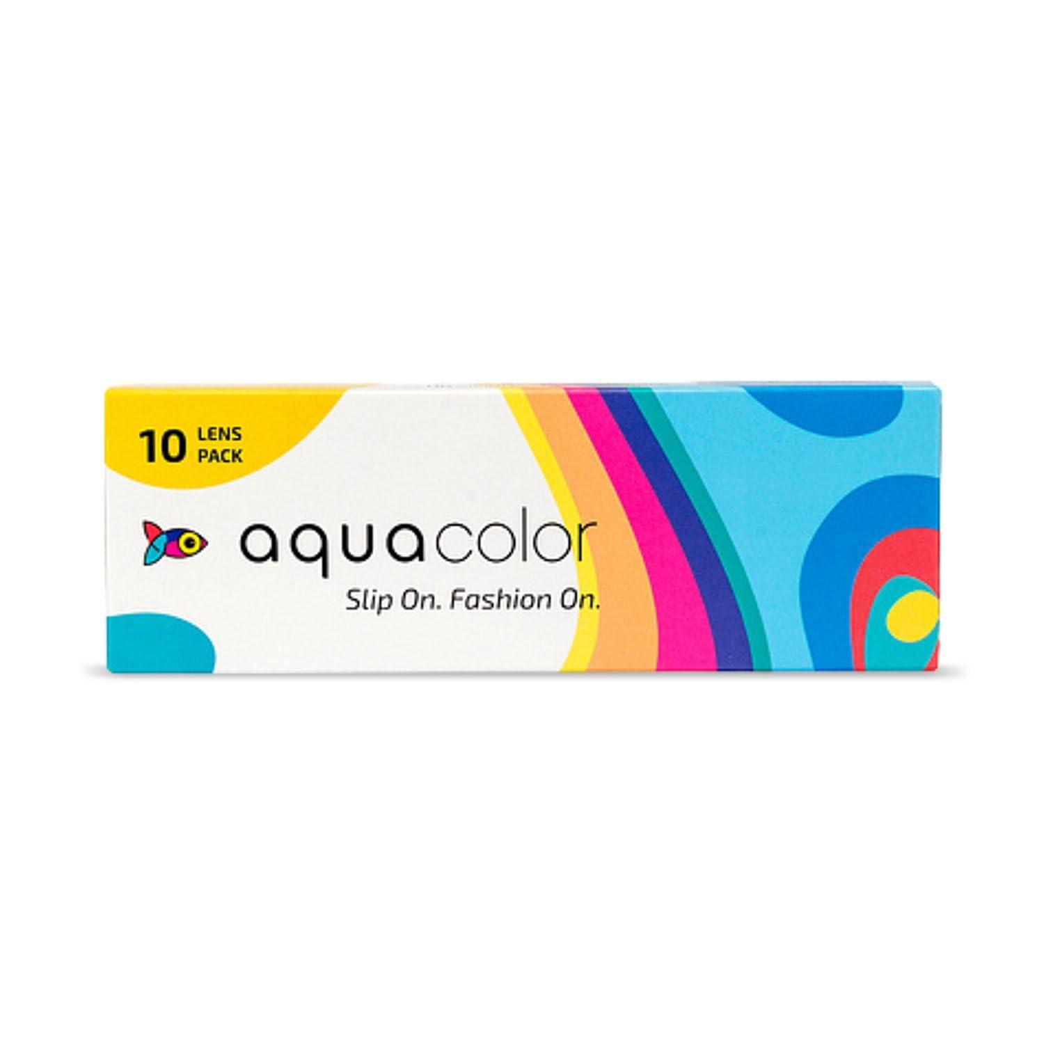 AQUALENS CONTACT LENSES Aqua Color Daily Disposable Color Contact Lens(0 Power, Icy Blue Color) (10 Lens/Box)