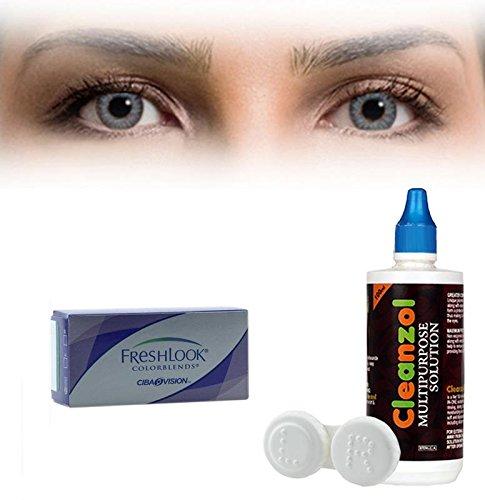 ALCON Freshlook Colorblends Contact Lens with Lens Case & Solution - 2 Pieces (-3.5,Sterling Grey)