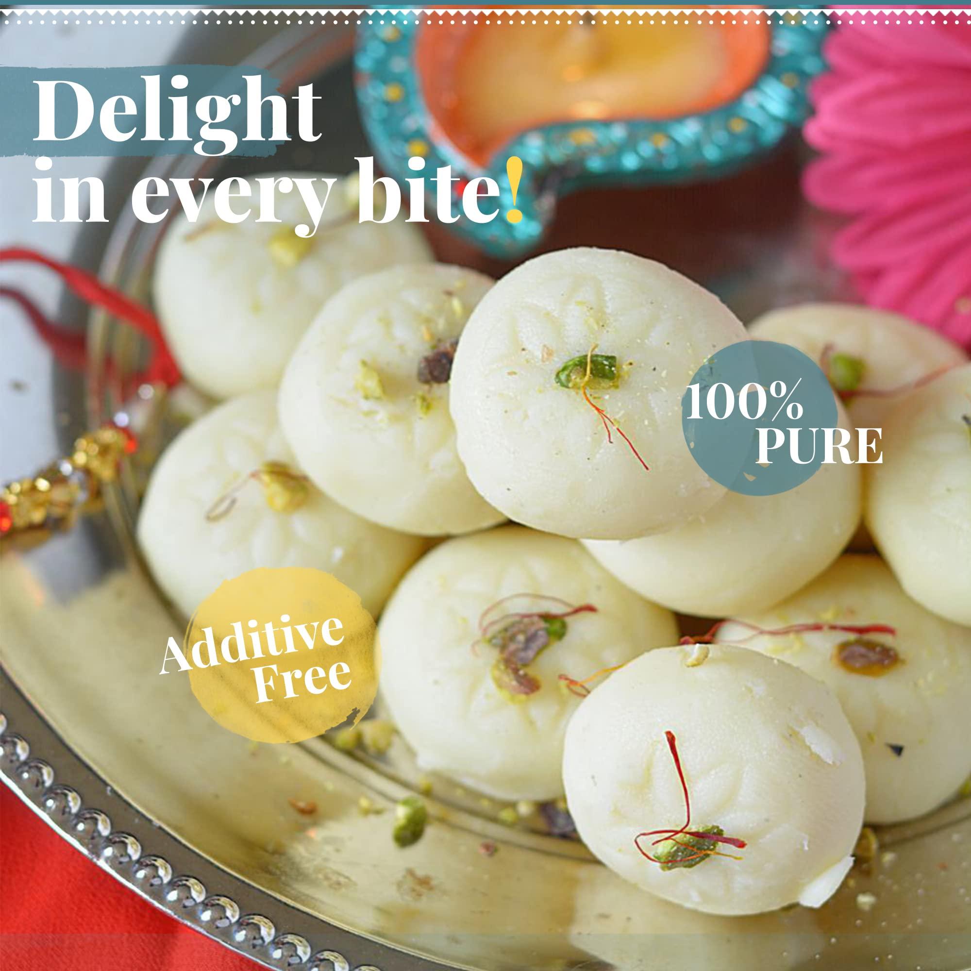 R’SWEETERY R’Sweetery Rajwadi Penda Sweet | Traditional Mithai for Gifting Purpose | Indian Sweets | Indian Mithai Gift Pack | Sweets Gift Pack For Any Occasion - 250g