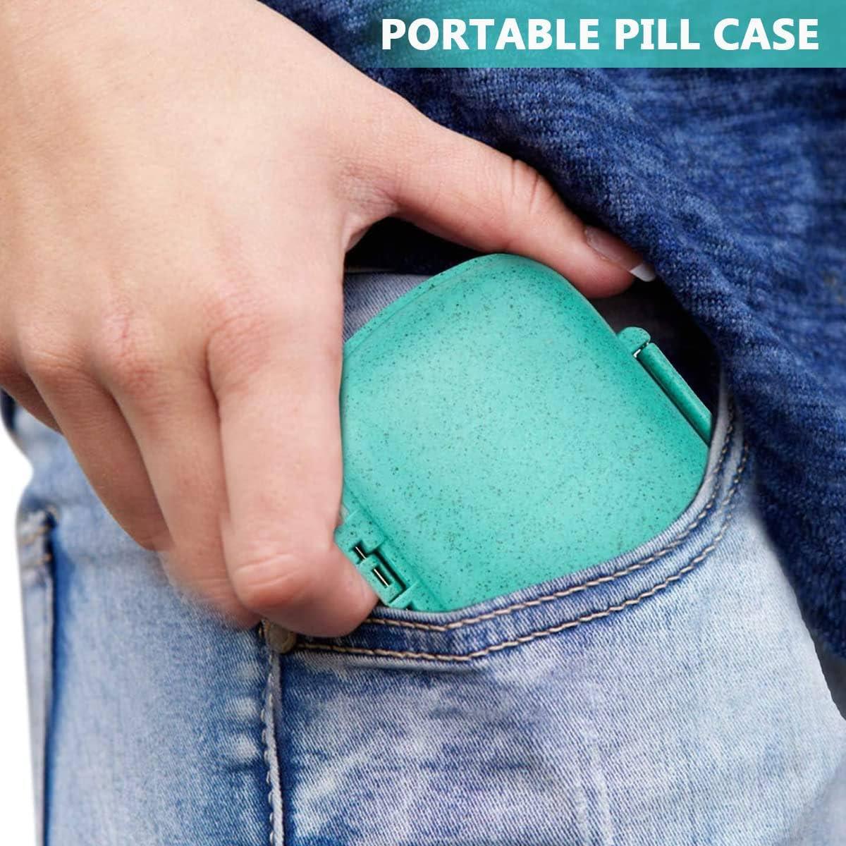 TERXA TERXA Travel Pill Organizer | 8 Compartment Pill Case | Small Medicine Storage Organizer | Portable Vitamin Holder Container | Supplements Supplies (Pack of 1,Multicolor)