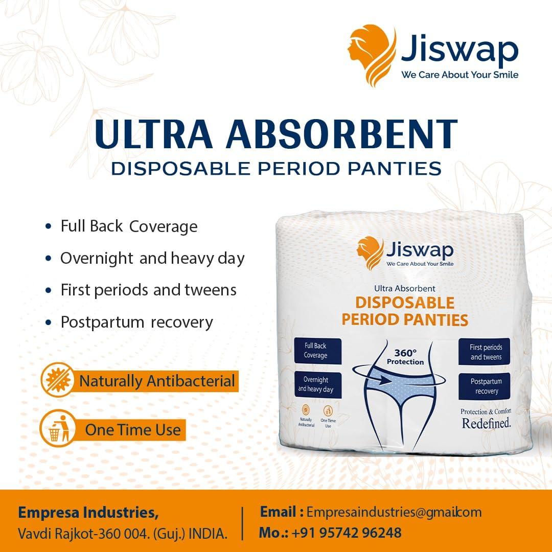 Jiswap Jiswap Period Panty Pad Super Absorbent, Heavy Flow Disposable Overnight Panties Sanitary Pad (Pack Of 10)