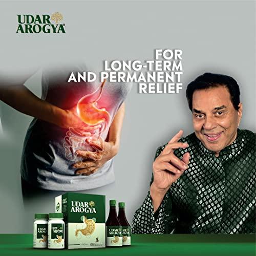 Generic Udar Arogya ADVERTISED BY DHARMENDRA Ayurvedic Tonic for Digestion, Acidity, Constipation and Gas Relief, Helps Improve Digestive Immunity, 1 bottle capsule + 3 syrup