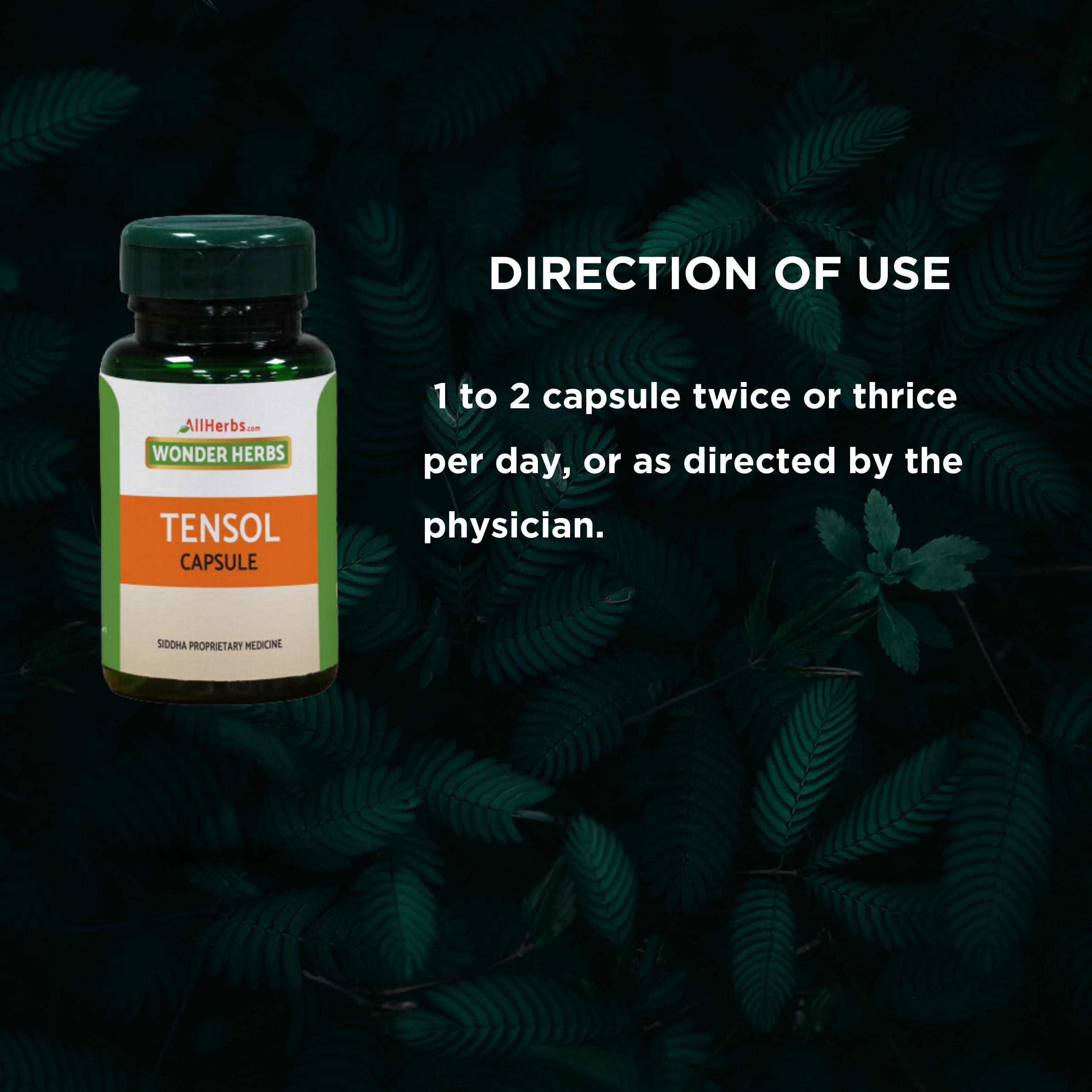 Allherbs Tensol Capsule 60 No's | Mental Stress | Strain | Mild hypertension