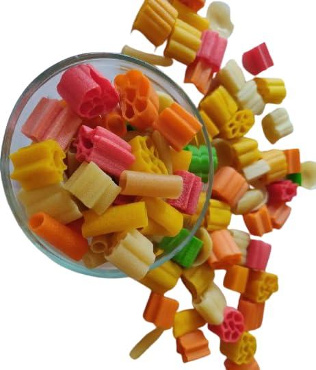 Veganic Veganic Indian Fryums Mix | Papad Ready To Fry Snack Chips | Multicolour Mix Far-far, Bobby | Tasty Healthy Tea Time Snacks (200)