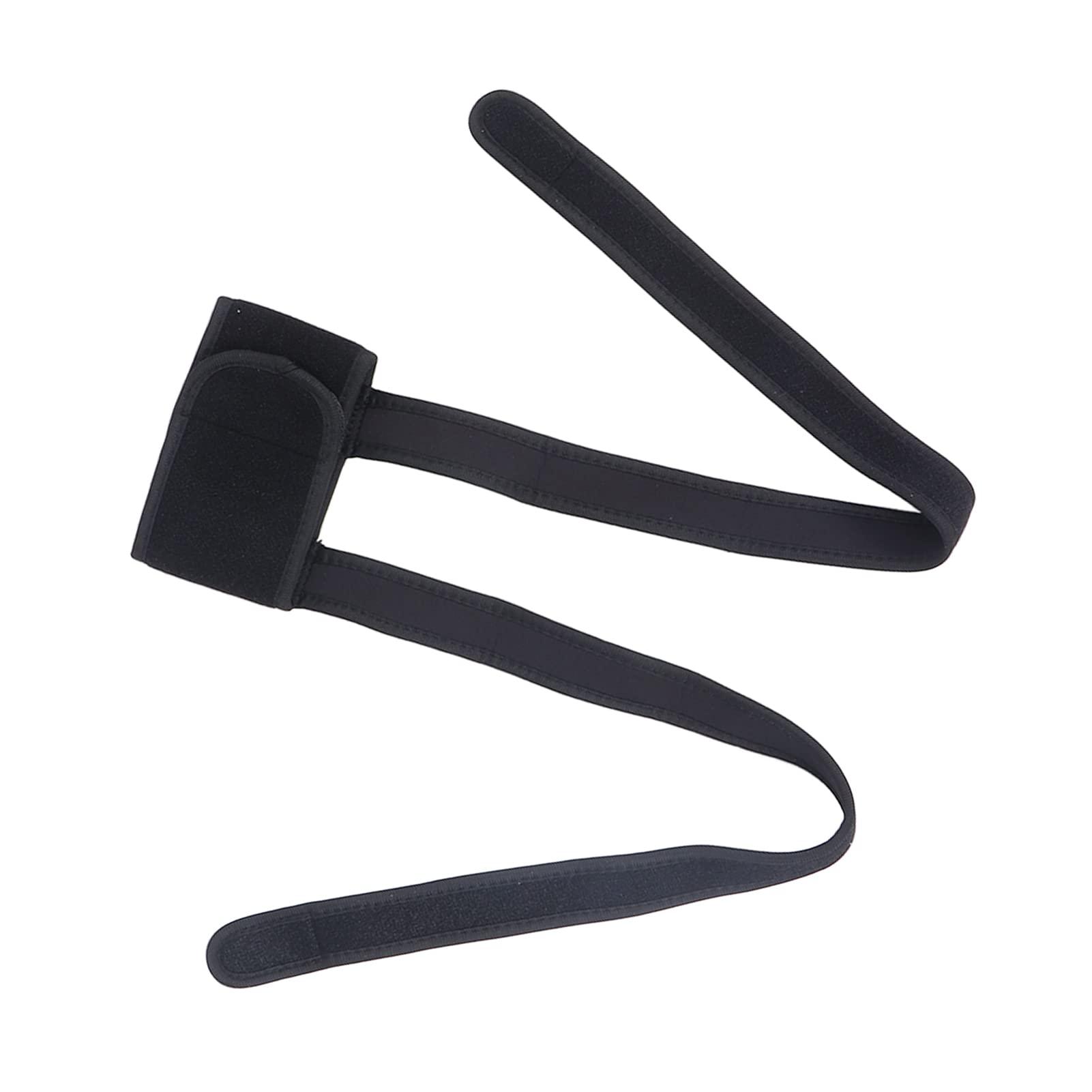 Luroze Wheelchair Safety Foot Strap 35x70cm Hand Washable Wheelchair Foot Strap Black Color Fixed Outdoors