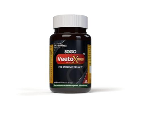 SOGO TELESHOPING SOGO TELESHOPING Lift-Up Veeto X Gold: Ayurvedic Lift-Up Massage Oil & 60 Mens Capsule By Dr. Ashok Gupta (Combo Set)