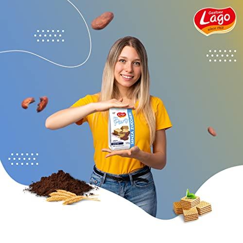 Lago Lago Mini Party Sugar Free Wafer Cocoa | Crispy Wafer with Cocoa Cream - 125g