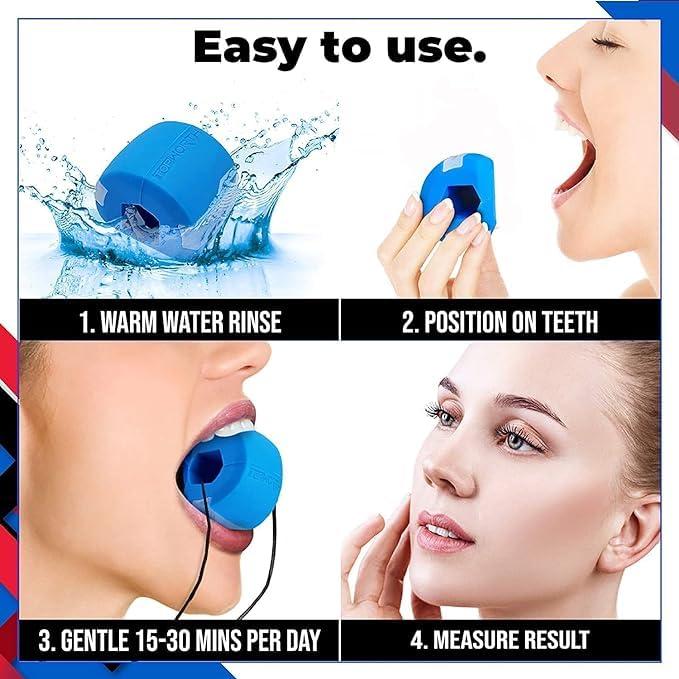 OXYBREEZE OxyBreeze Breathing Trainer with Jaw Trainer | Enhance Lung Capacity & Respiratory Fitness | Improve Your Jaw | Portable Deep Inhalation & Expiratory Muscle Exerciser | Food Grade Silicone for Safe