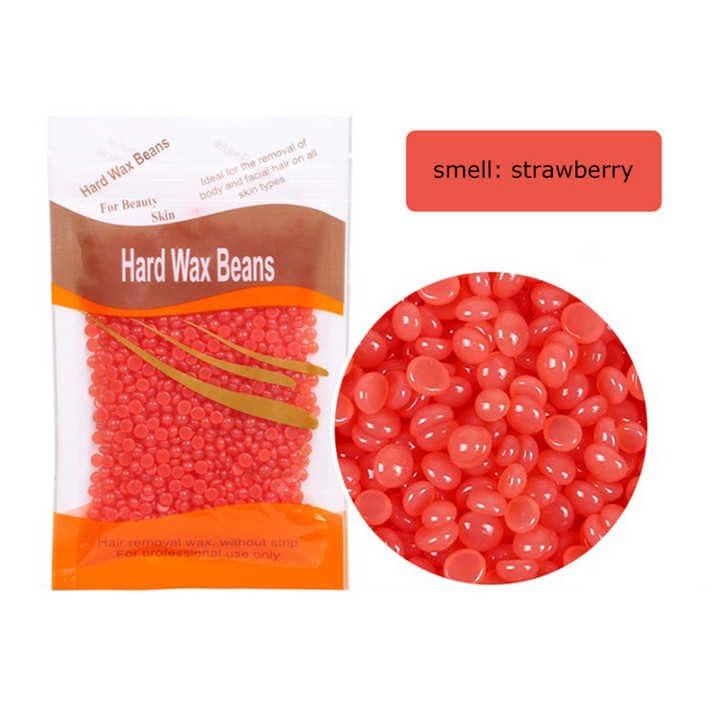 Plenteous Plenteous Hard Wax Beans for Waxing, Hair Removal Face Leg Chest Back Bikini, Hard Sensitive Skin, Peelable, Facial Cream, Pearl Hand Hot Wax Beads For Mens Womens Body - 100gm. (Strawberry, 5)