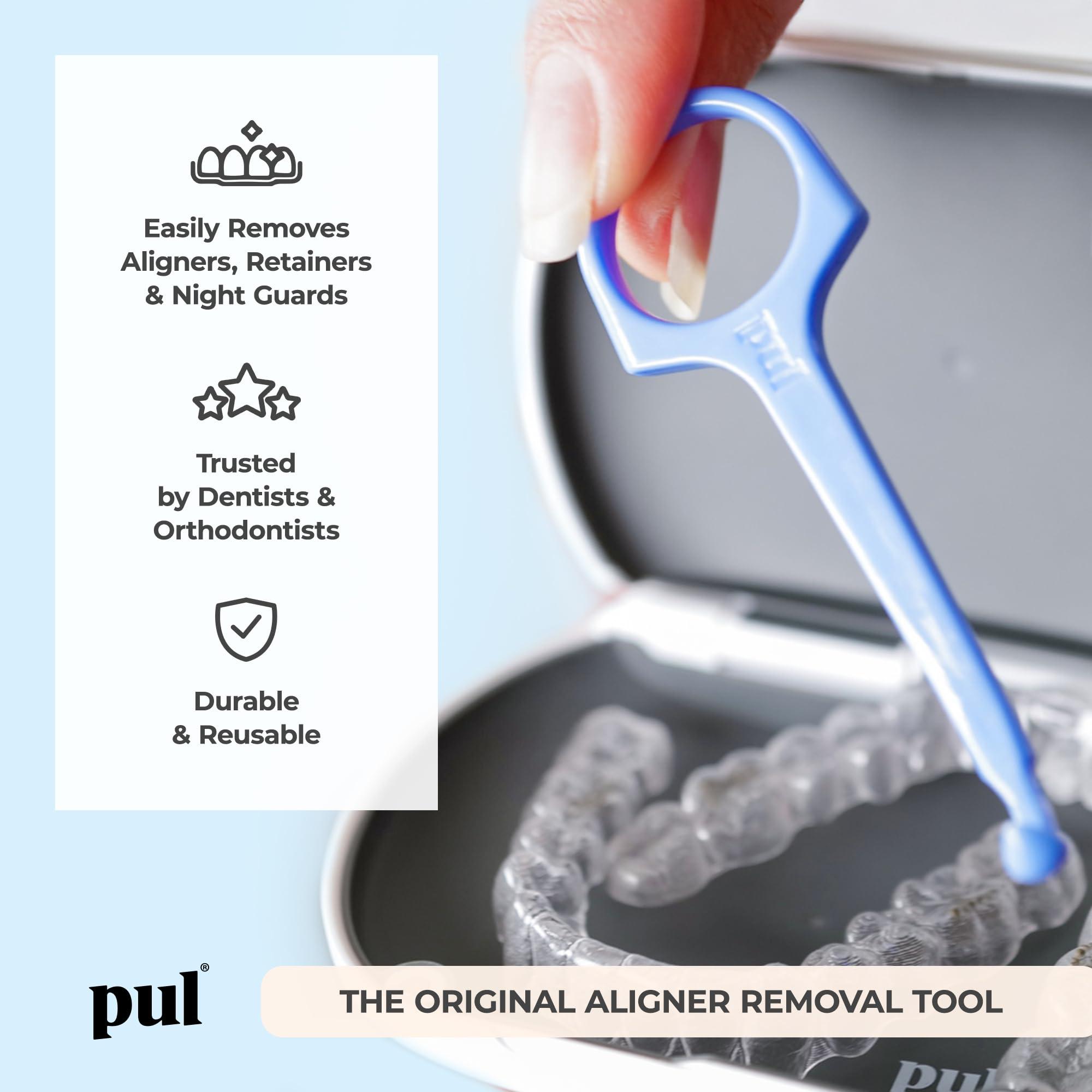 The Pultool Clear Aligner Removal Tool for Invisalign by PULTOOL - Smile Direct Club Removal Tool - Invisible Aligner Remover - Aligner Remover - Retainer Remover - Invisalign Tool - Invisalign - 4 Pack