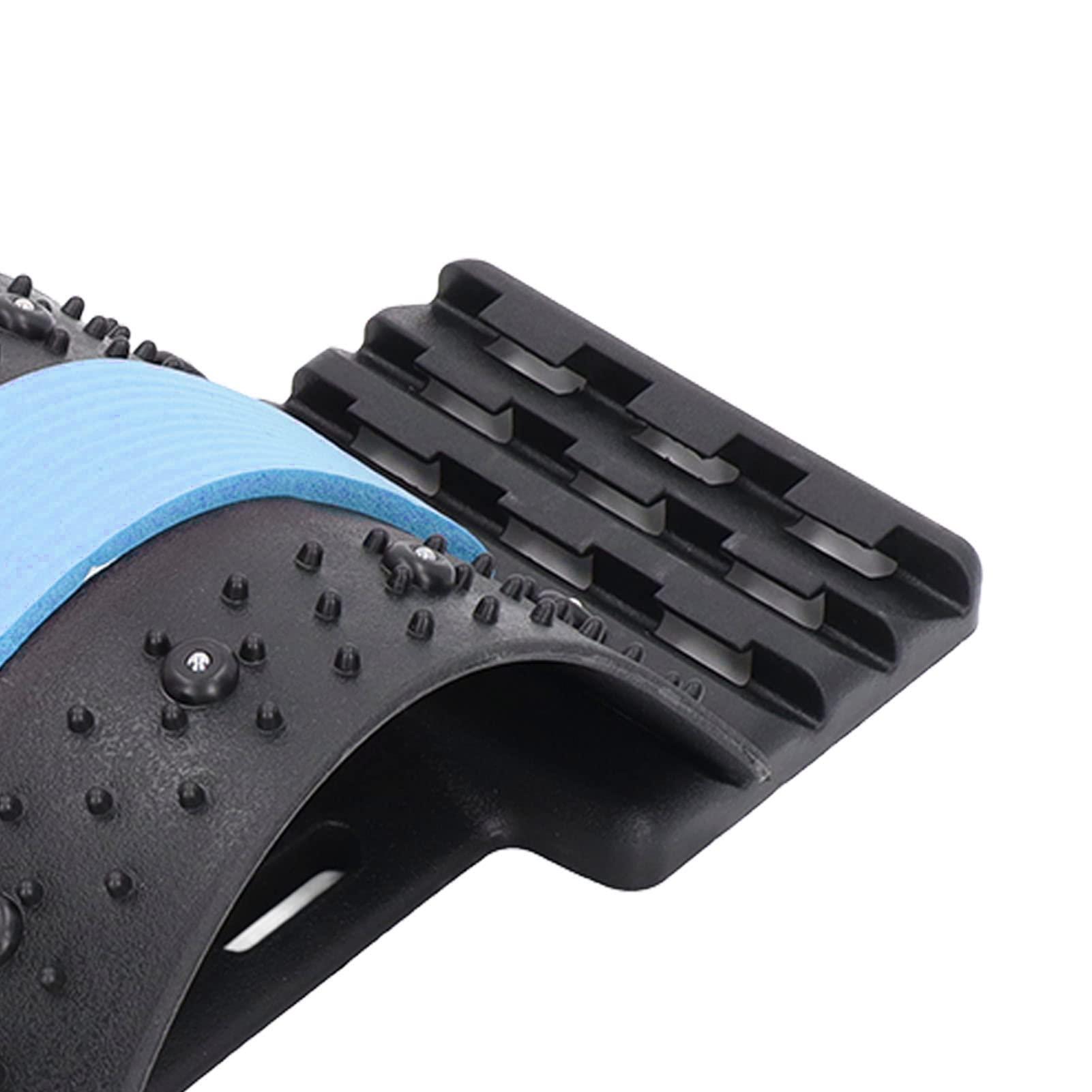 Huleo Back Stretcher, Lightweight Multi-Function Acupuncture Rod Promote Blood Circulation for Back Massagers Blue and Black