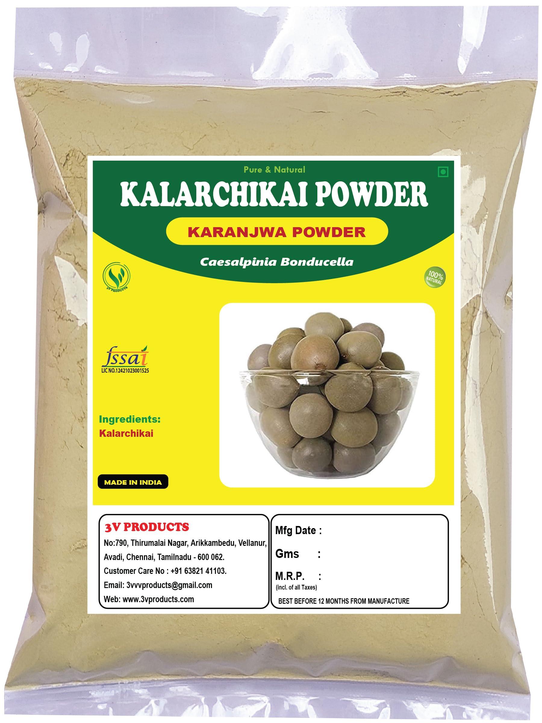 3V PRODUCTS 3V PRODUCTS Kalarchikai Powder - Pack of 2x100g - Fever Nut | Caesalpinia Bonducella | Kantkarej
