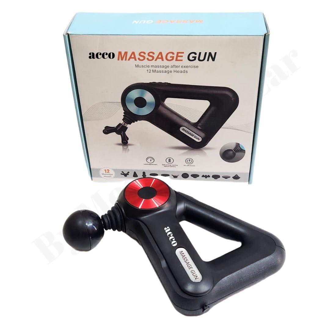 NavaFresh Basics Medical Bazzar Flex Cordless Massage Gun | Deep Tissue Percussion Body Massager Machine For Pain Relief for Men and Women | Touch Display - Percussion Muscle Massage Gun for Full Body, Black