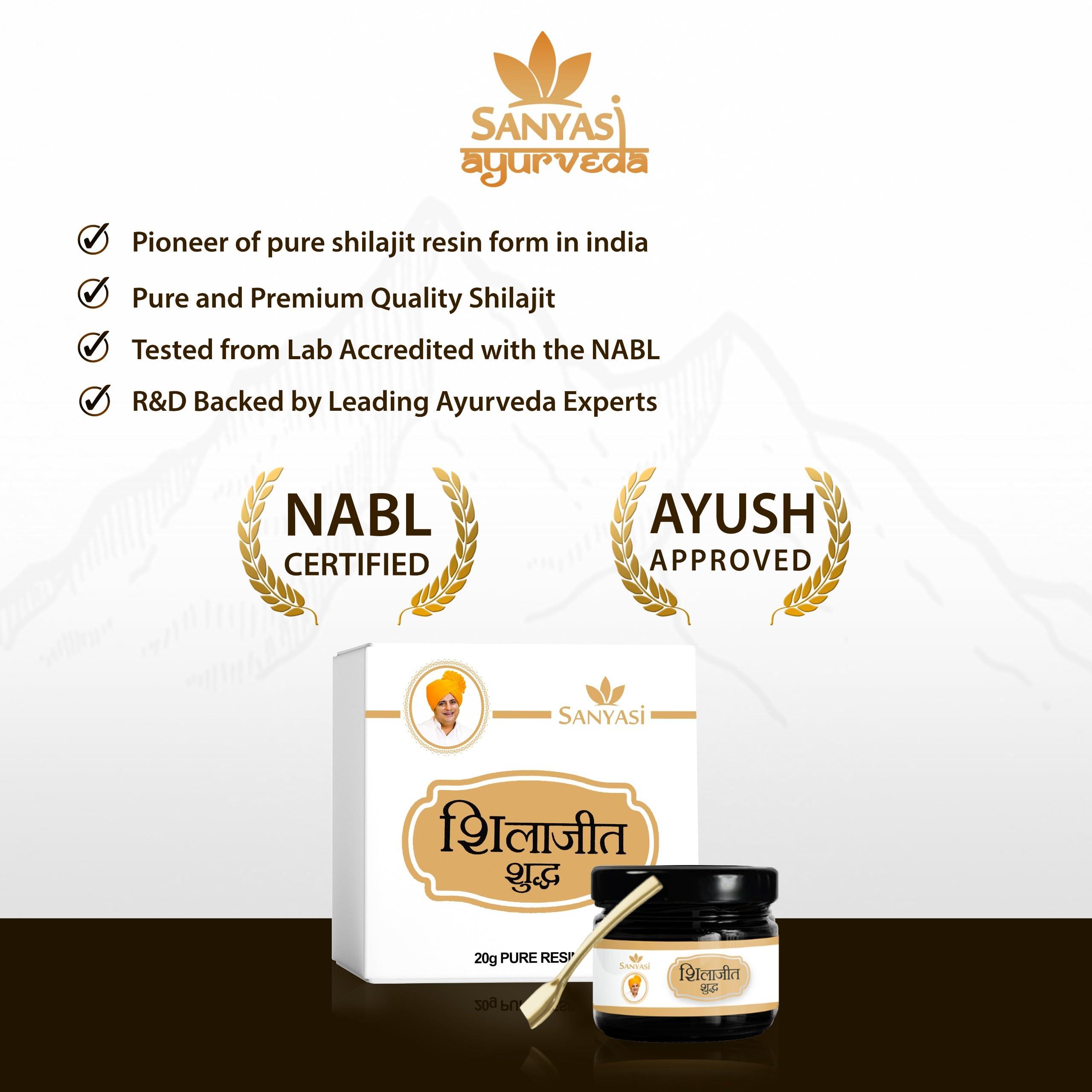 Sanyasi Sanyasi Ayurveda Shilajit Shudh Pure Resin 20g