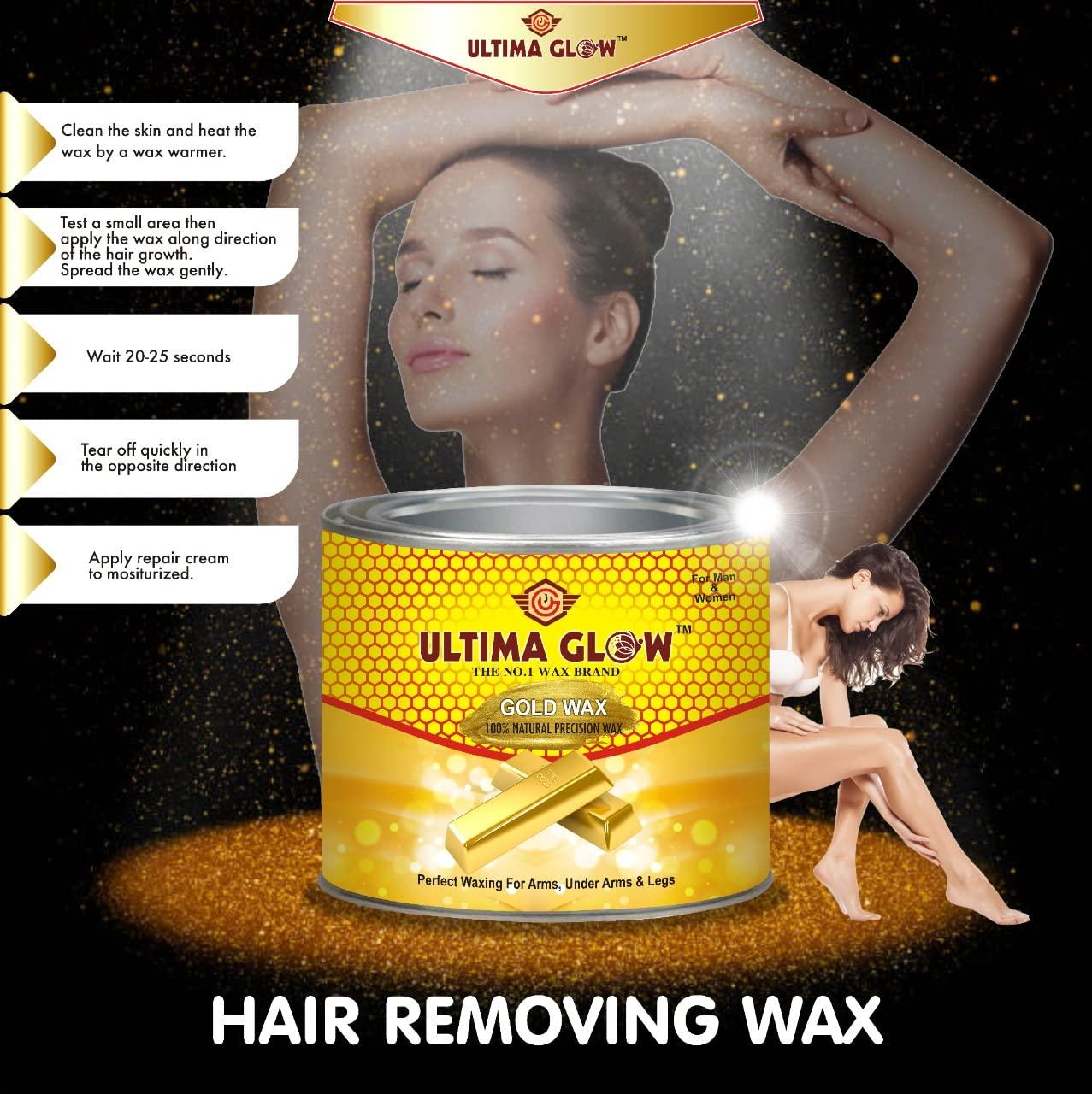 ULTIMA GLOW ULTIMA GLOW gold wax 600g Hard Wax Beans For Beauty Skin soft wax all skin