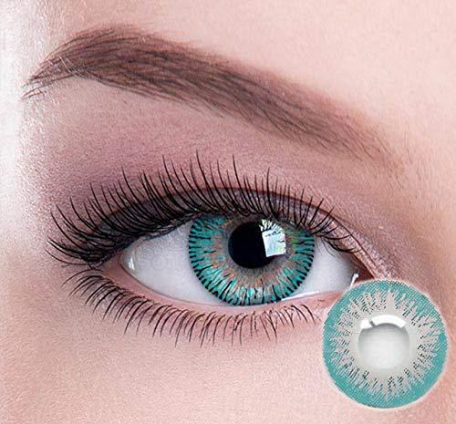 SOFT EYE Soft Eye Turquoise Monthly Color Contact Lens (Zero Power, Turquoise)