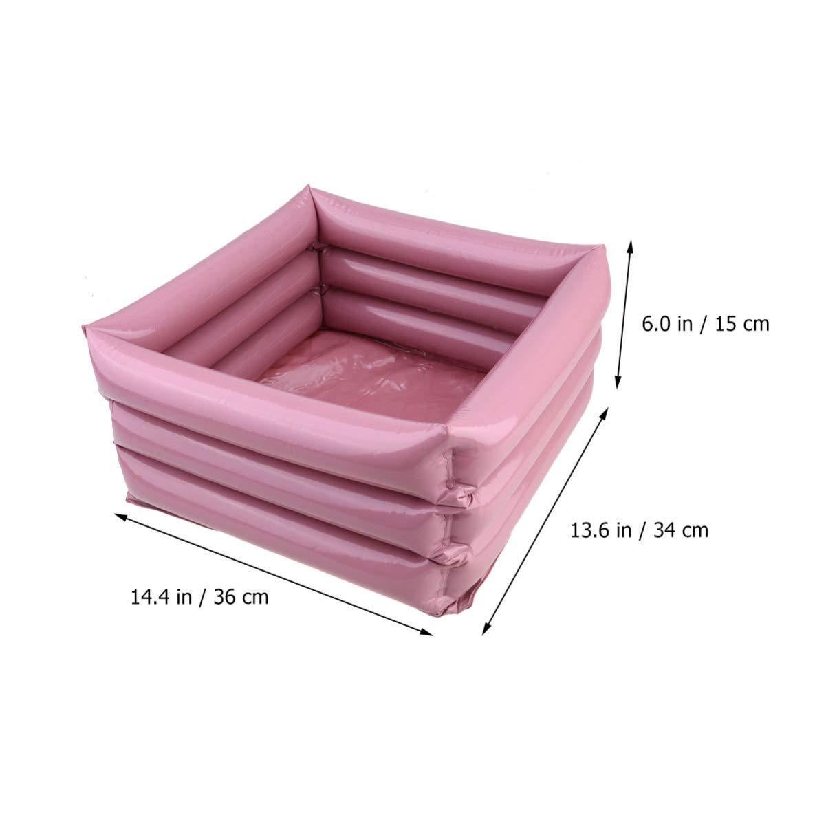 EXCEART EXCEART Foot Bath Tub Inflatable Foot Basin Portable Water Bucket for Family Travel Camping Outdoor Washing Vegetables Pink