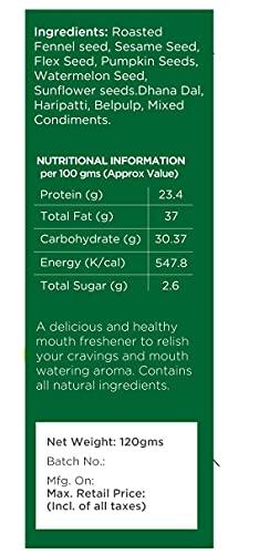 SEEDSY SEEDSY 7 In 1 Roasted Seed Mix Mukhwas, Roasted Pumpkin, Sunflower, Watermelon, Flax, Sesame, Chia Seed, Belpulp, 250Gms