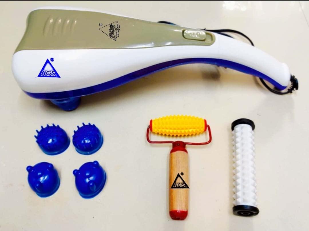 ACUPRESSURE HEALTH CARE SYSTEMS ACUPRESSURE HEALTH CARE SYSTEMS Acs Powerful Electric Double Head Hammer Pro Body Massager For Pain Relief/Acupressure Dual Hand Dolphin Double Point Body Massager