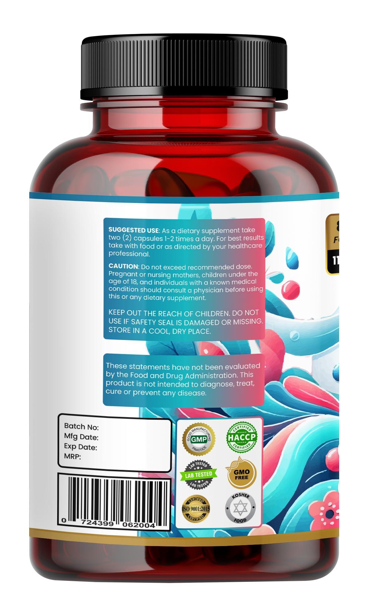 Humming Herbs Humming Herbs UTI Wellness Essence 1100mg - Advanced 8-in-1 Urinary Tract Support Formula with Cranberry, D-Mannose, & Probiotics - Promotes Bladder Health & Immunity - 60 Cap