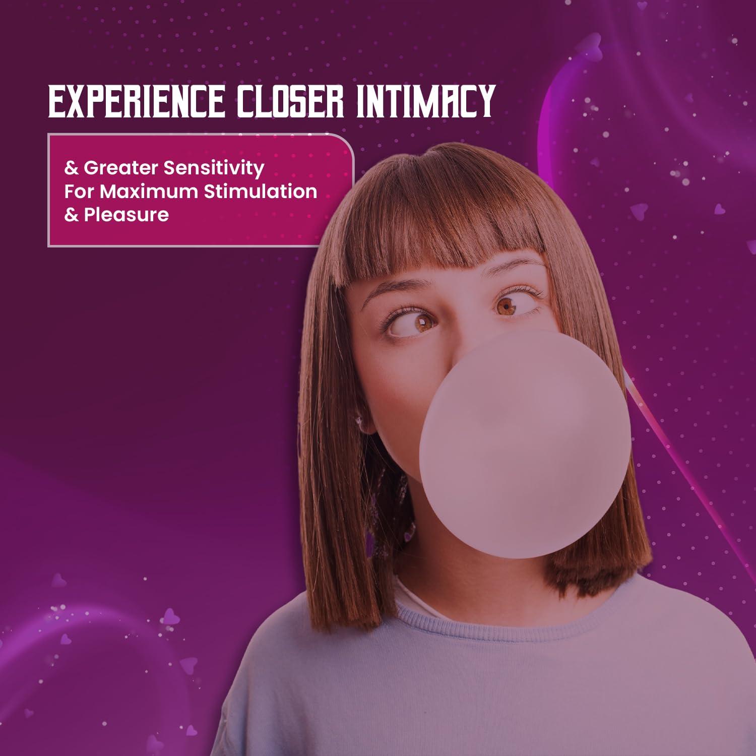 BIGFUN Bigfun Flavoured Condoms Combo Pack of 3 (10Pcs Each Pack) | Dotted, Ribbed & Contoured Long Lasting For Men | Bubblegum Flavour (Total 30pcs)