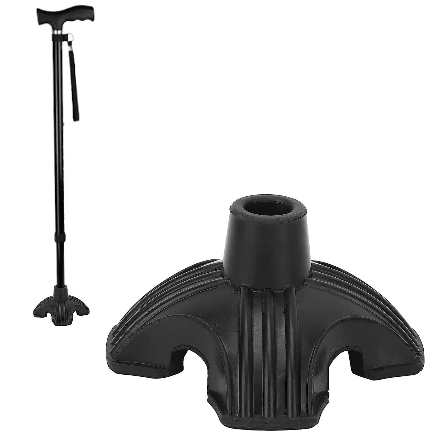 Generic Generic Quadruple Replacement Rubber Cane Tips, Stable Lightweight Wearproof Quad Support Cane Tip for Canes |