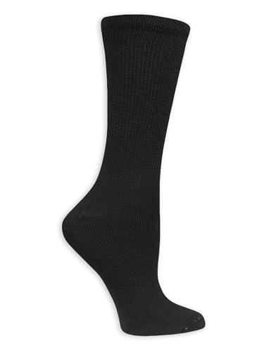 Dr. Scholl\'s Dr. Scholl\'s Women\'s Diabetes and Circulatory Crew Socks Value Pack 6 Pair - Black - Women\'s Shoe Size: 4-10