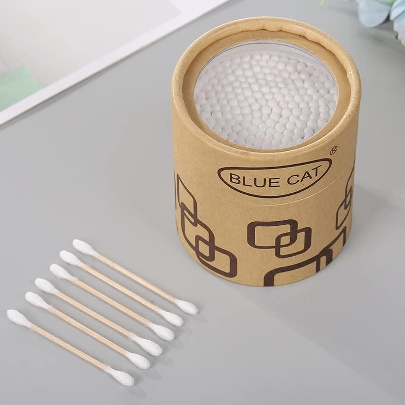 ZQBIEE ZQBIEE® 100 Sticks/Box Bamboo Cotton Swabs/Earbuds 100% Eco-Friendly & Natural Double Tipped Ear Cotton Sticks Ear Cleaning Picks Buds (Pack of 2)