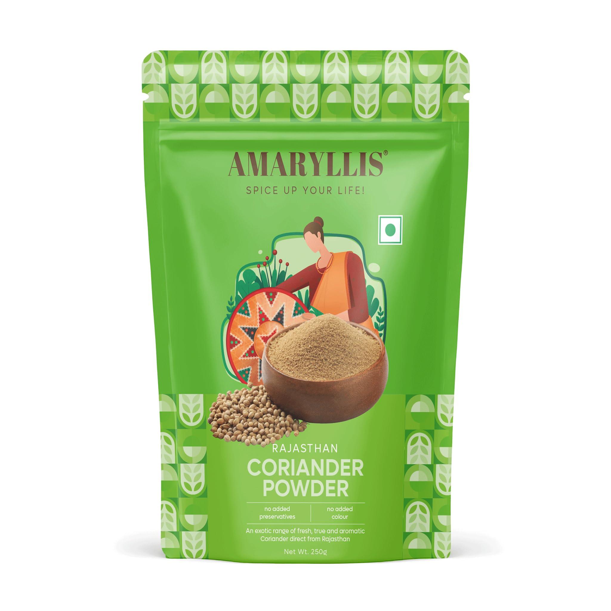 AMARYLLIS AMARYLLIS Corainder/Dhaniya Powder(Hand-Pounded), Natually Processed & 100% Organic with Zero Added Flavours & Colors(Chemical Free) | Rajasthan Special |250 grams