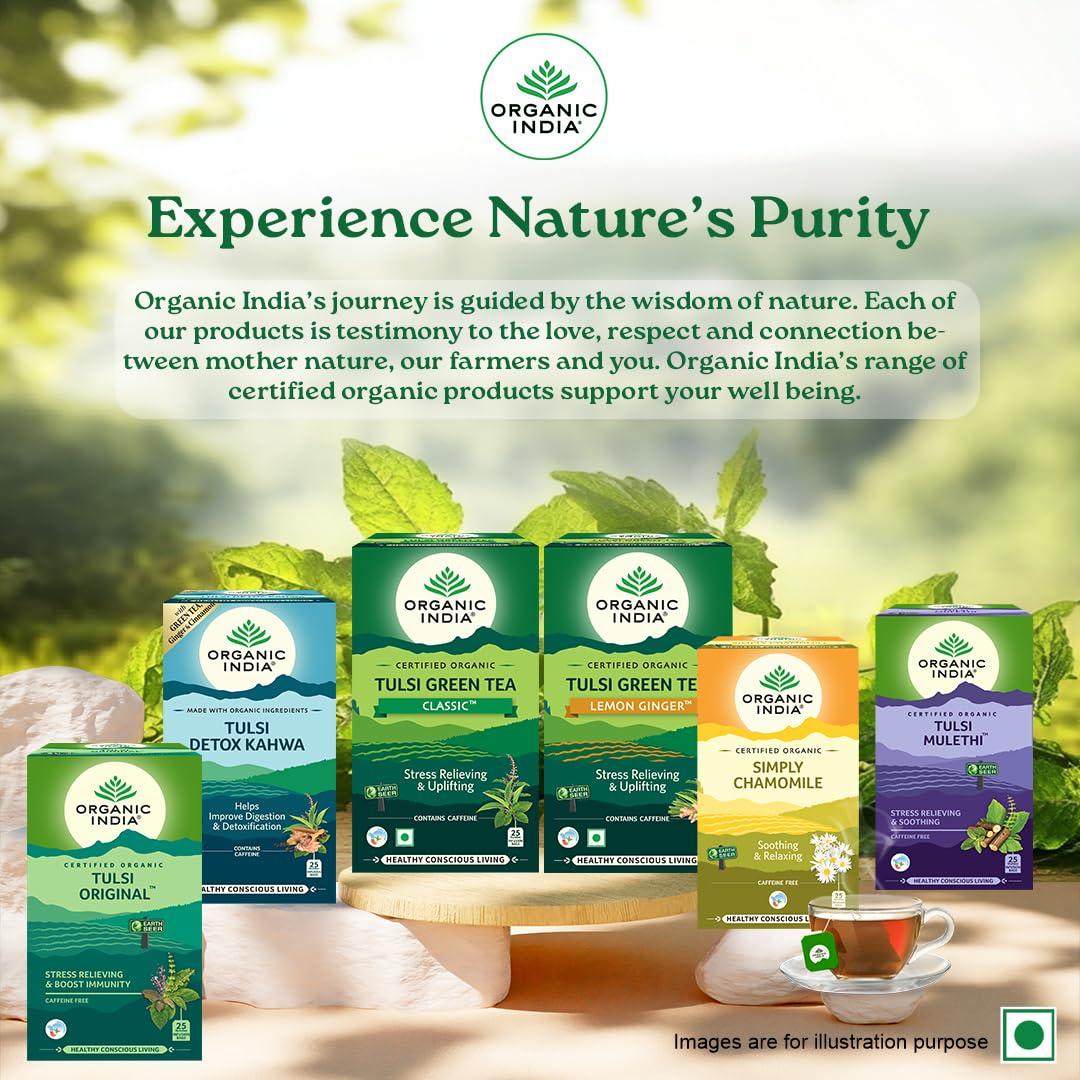Organic India_ARIPL Organic India Tulsi Green Tea Ashwagandha - 25 Tea Bag (Pack of 1)