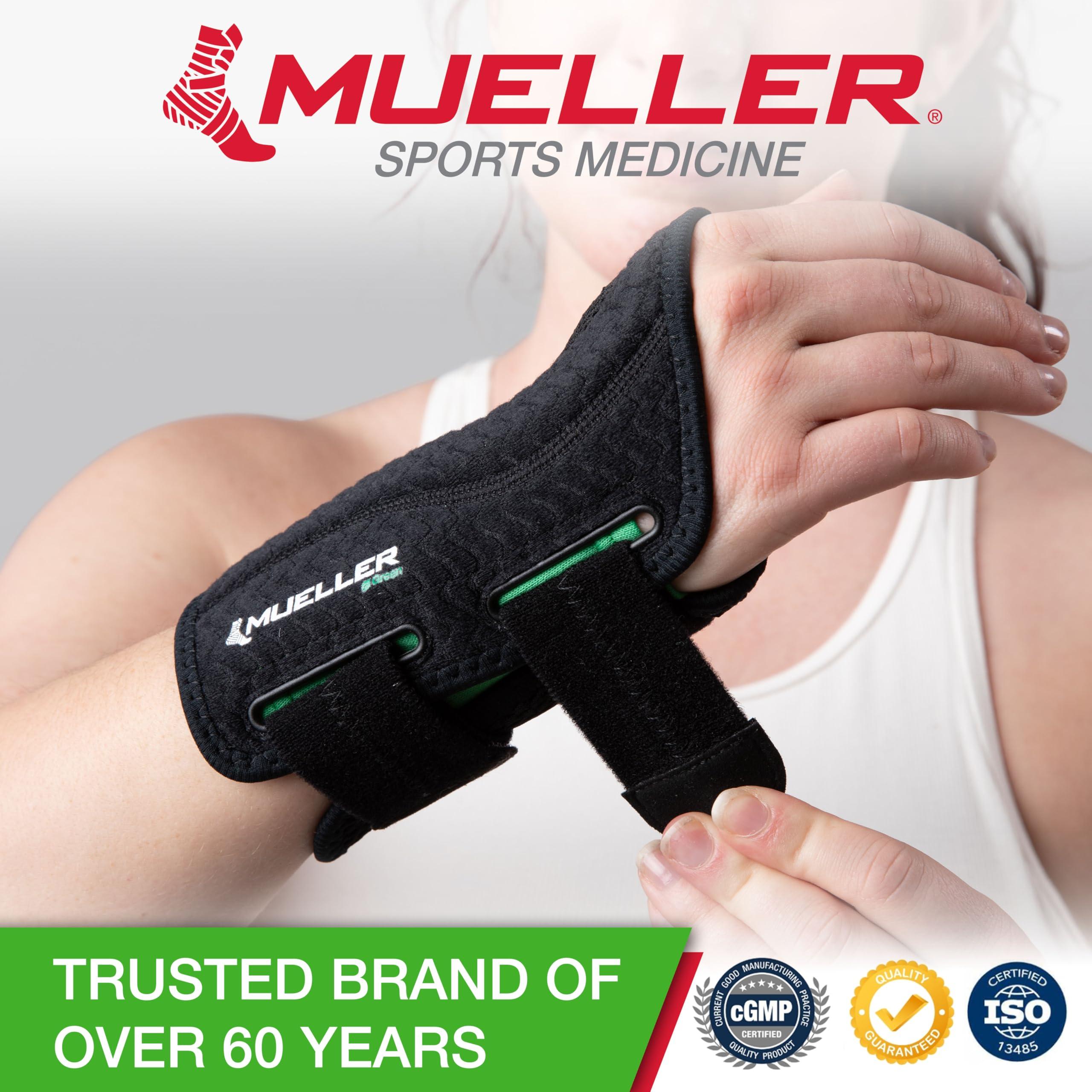 MUELLER Mueller Fitted Wrist Brace Green Line Number 86271 - Right Fitted Wrist Brace - SM/MD 5-8\"