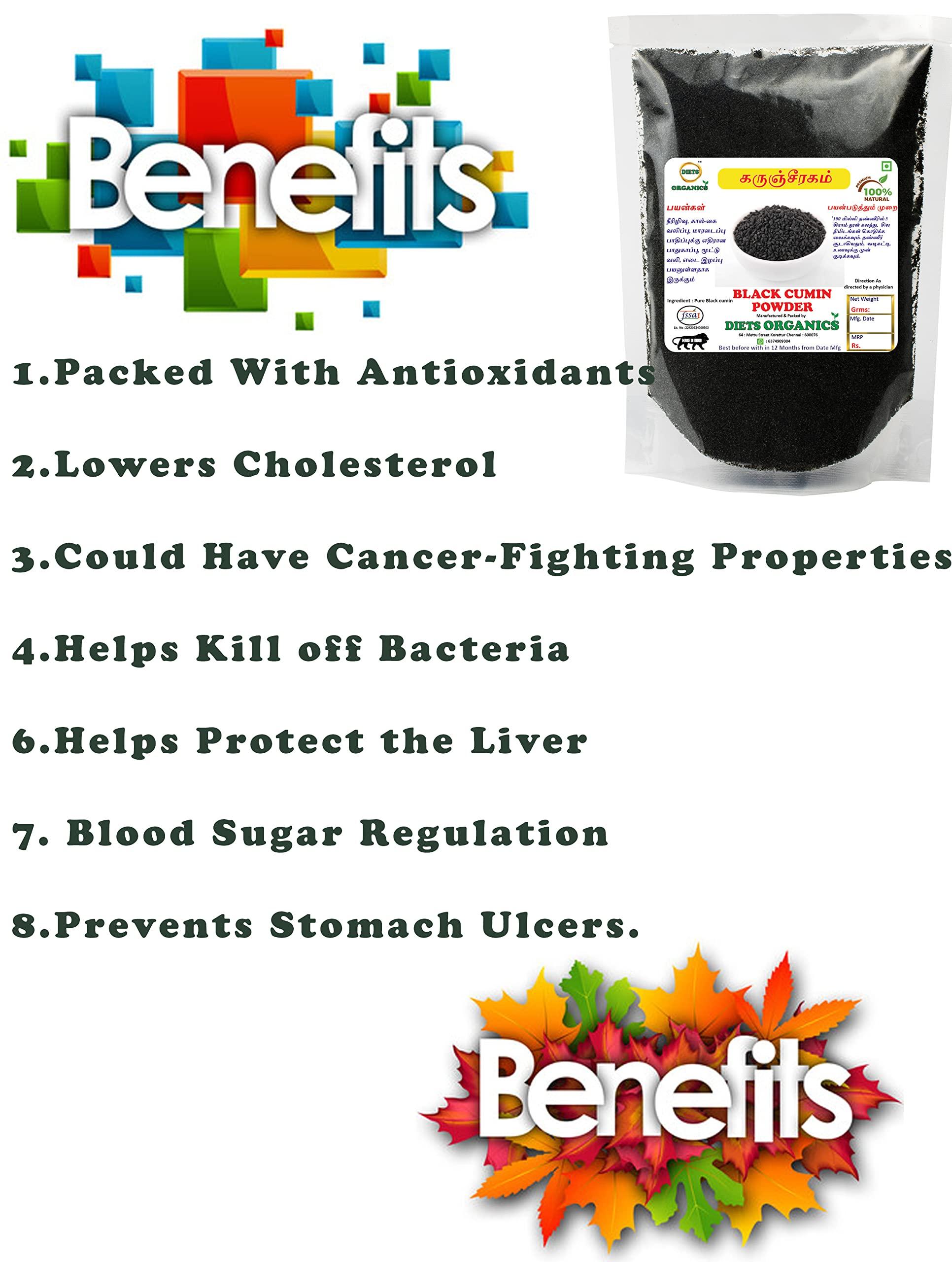 DIETS ORGANICS DIETS ORGANICS Karunjeeragam Powder | Kalonji Powder | Black Cumin Powder -100 G pack of 1