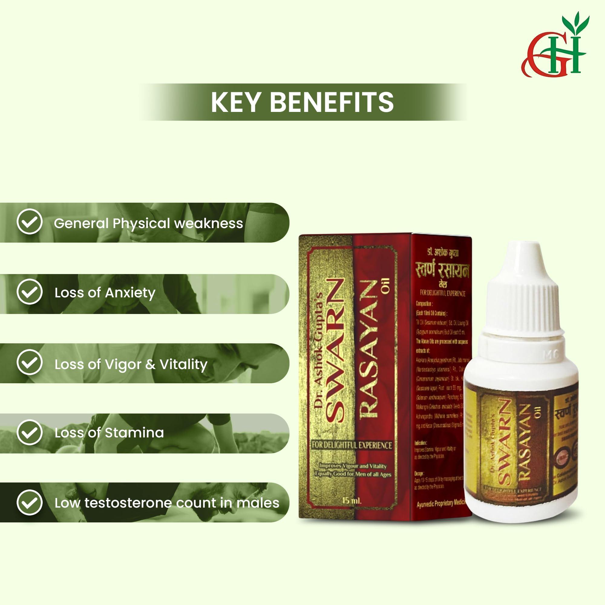 GH GH Dr. Ashok Gupta\'s Swarn Rasayan Oil(15Ml Pack)IOnly For Men