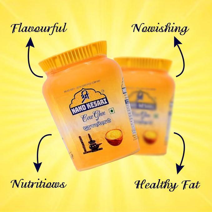 Generic Shri Nand Kesari Pure Cow Desi Ghee || Made Traditionally from Curd ||Pure Cow Ghee for Better Digestion and Immunity 1ltr jar-1, 1 kg