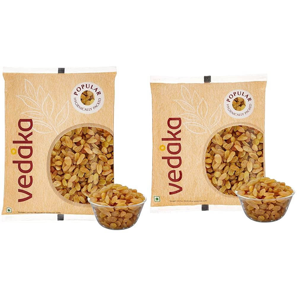 Vedaka Amazon Brand - Vedaka Popular Raisins, 1kg & Amazon Brand - Vedaka Popular Raisins, 500g Combo
