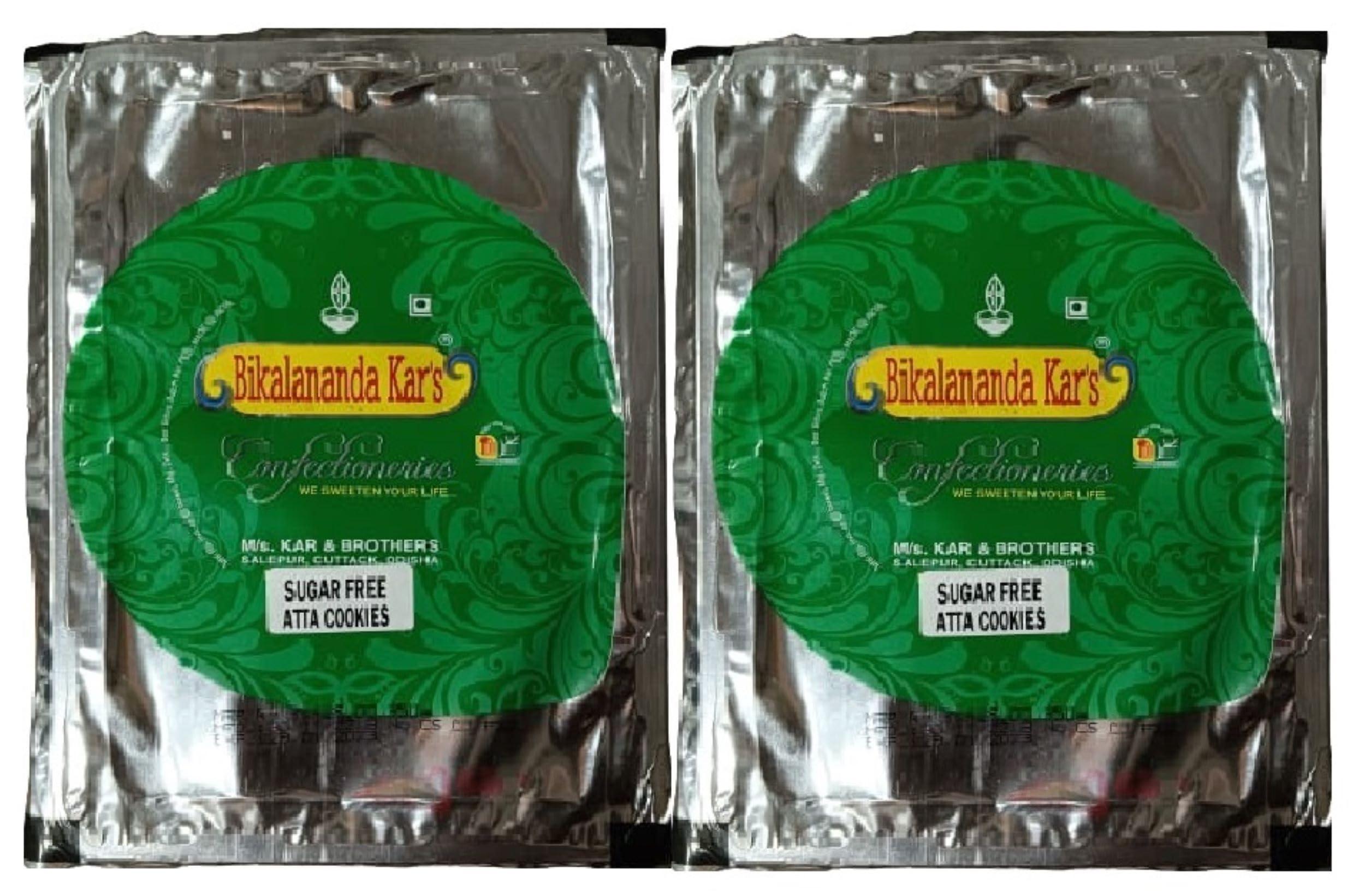 Bikalananda Kar\'s Bikalananda Kar\'s SUGARFREE ATTA COOKIES, BISCUIT | Premium Handmade Cookies - 350G (Pack of 1)