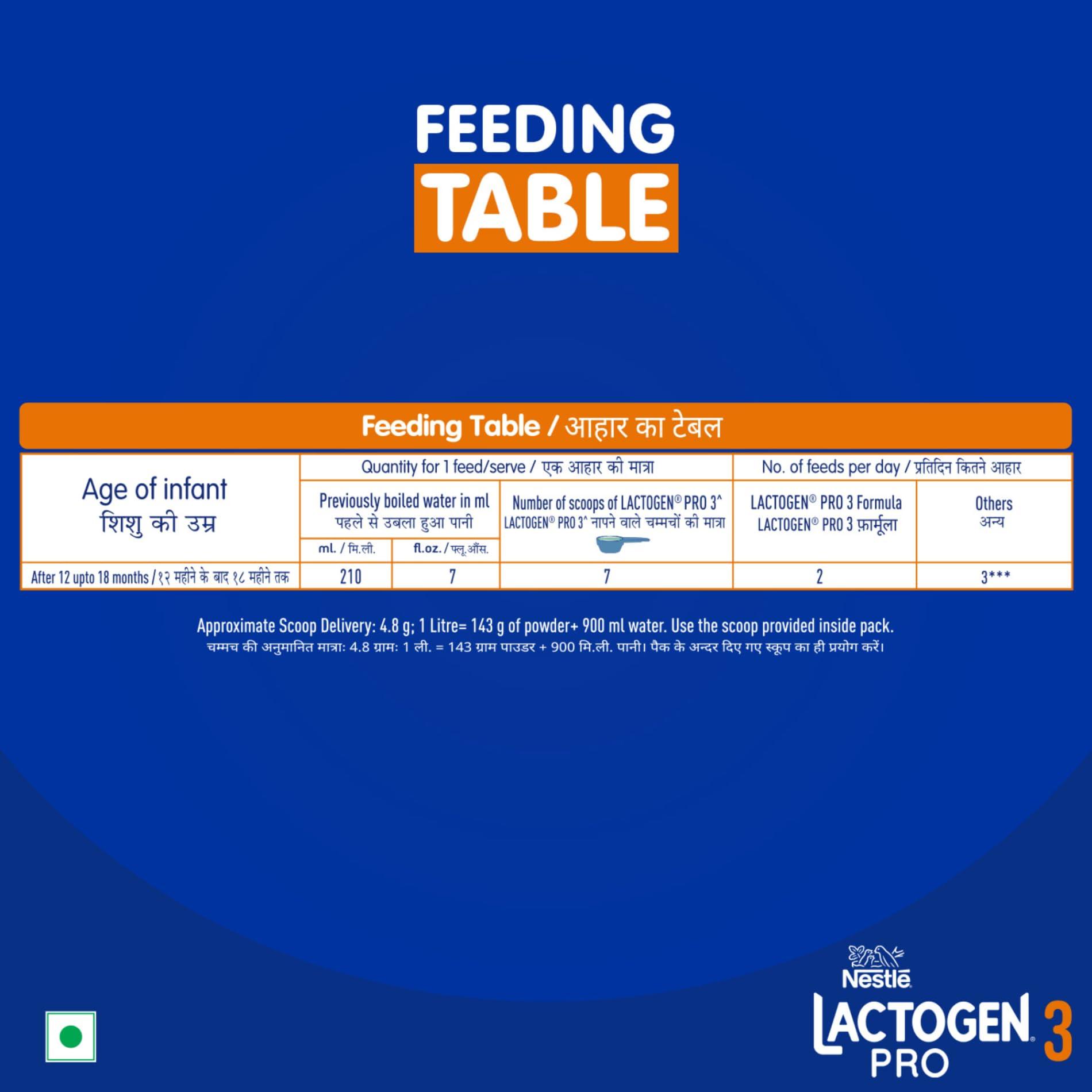 Lactogen Lactogen Infant Nestle Pro 3, Follow-Up Formula With Iron, Whey Protein And Vitamins, After 12 Months Up To 18 Months, Bag-In-Box Pack, 400G (Pack Of 2), Powder