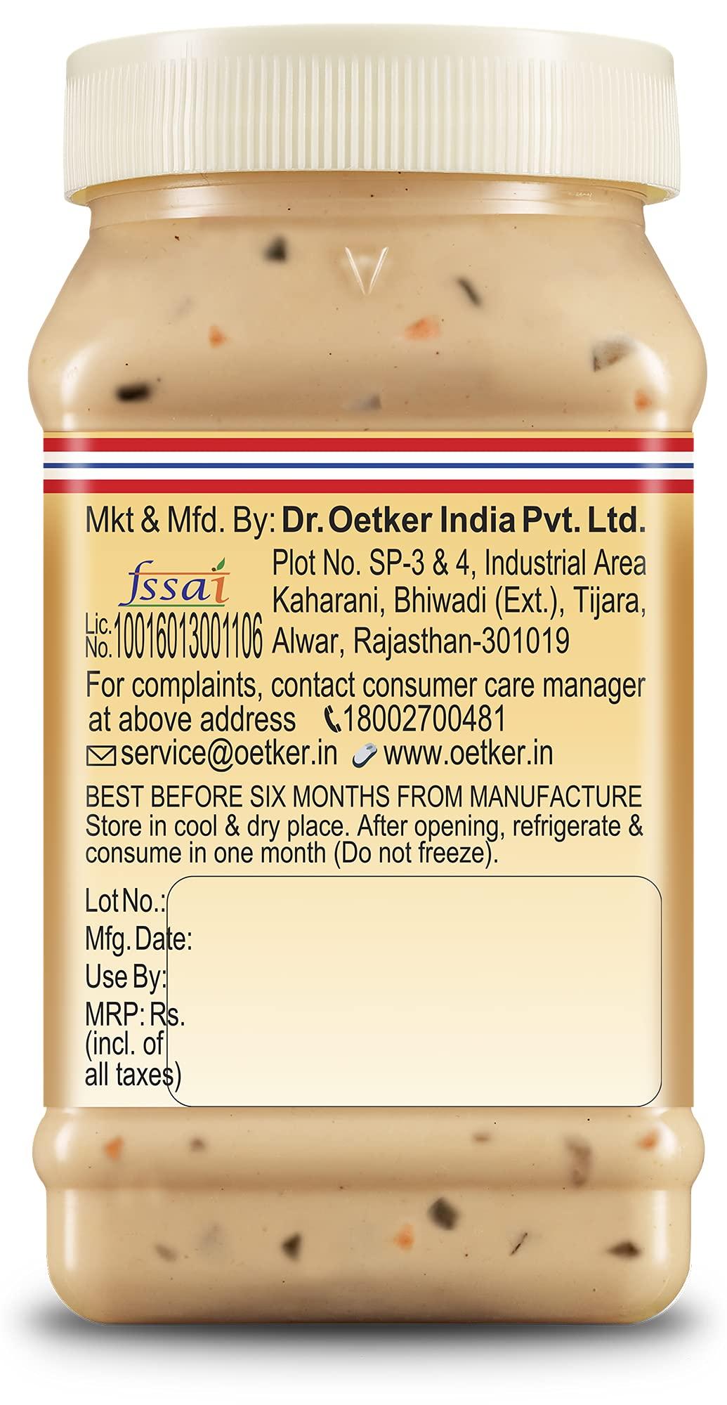 Dr. Oetker Dr. Oetker FunFoods Mayonnaise and Sandwich Spread Combo - Veg Mayo Original 250g, Cucumber & Carrot Sandwich Spread 250g and Thousand Island Sandwich Spread 250g