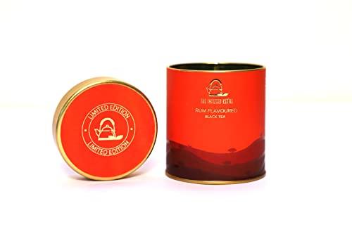 The Infused Kettle The Infused Kettle Premium Rum Flavoured Tea, 22 Cups, Loose Black Tea Leaves Infused with Rum Flavour, Smoky Aroma, Low Caffeine Chai - 50gm