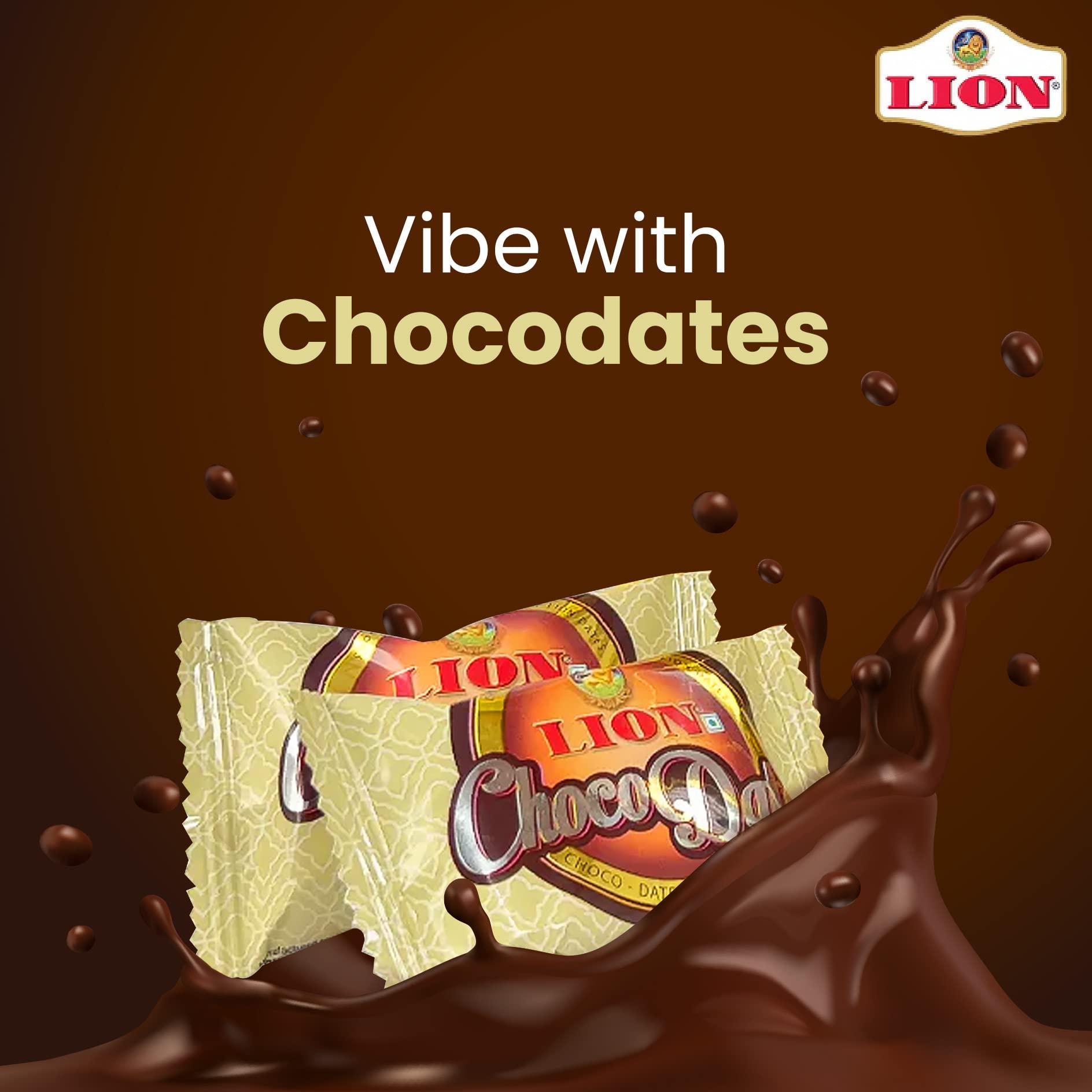 Lion Dates Lion Dates Chocodate With Badam 500 Gm (Pack Of 2) 40 Pieces - Chocolate Gift Box For Birthday Celebrations - Christmas Gift