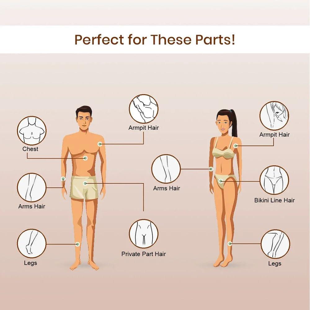 The Wellness Shop The Wellness Shop - Women Chocolate Hair Removal Powder, 10 Minute Full Body Waxing Powder, Painless And Natural Solution For Unwanted Hair And Parlour Like Result At Home