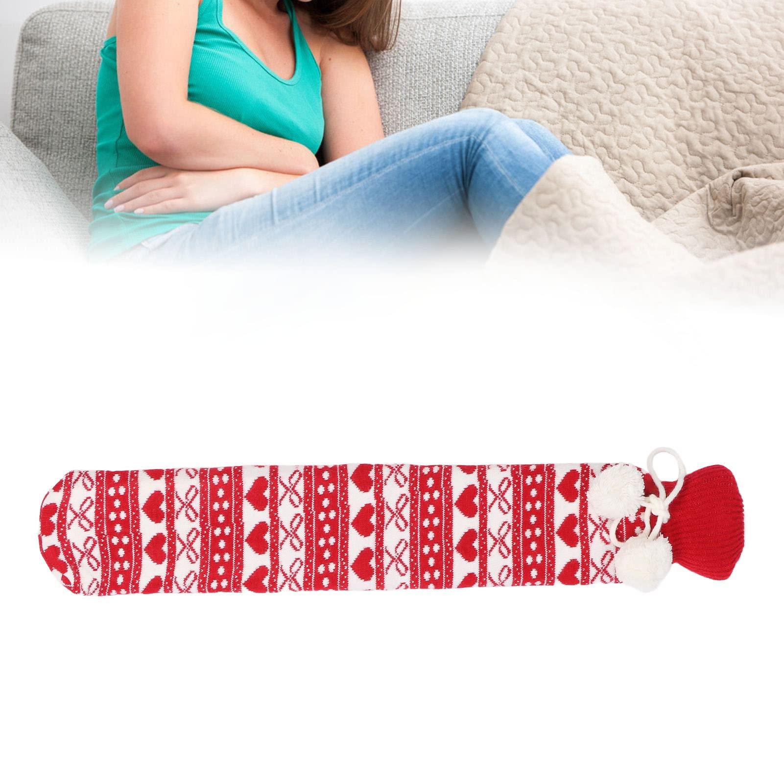 FEBT Hot Water Bag, Pain Relief Safe 1L Hot Compress Hot Water Bottle for Neck Waist for Men Women for Abdomen(Butterfly)